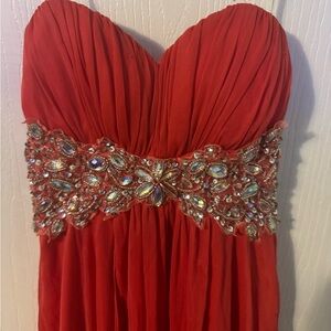 Strapless B Darlin Bejeweled Dress